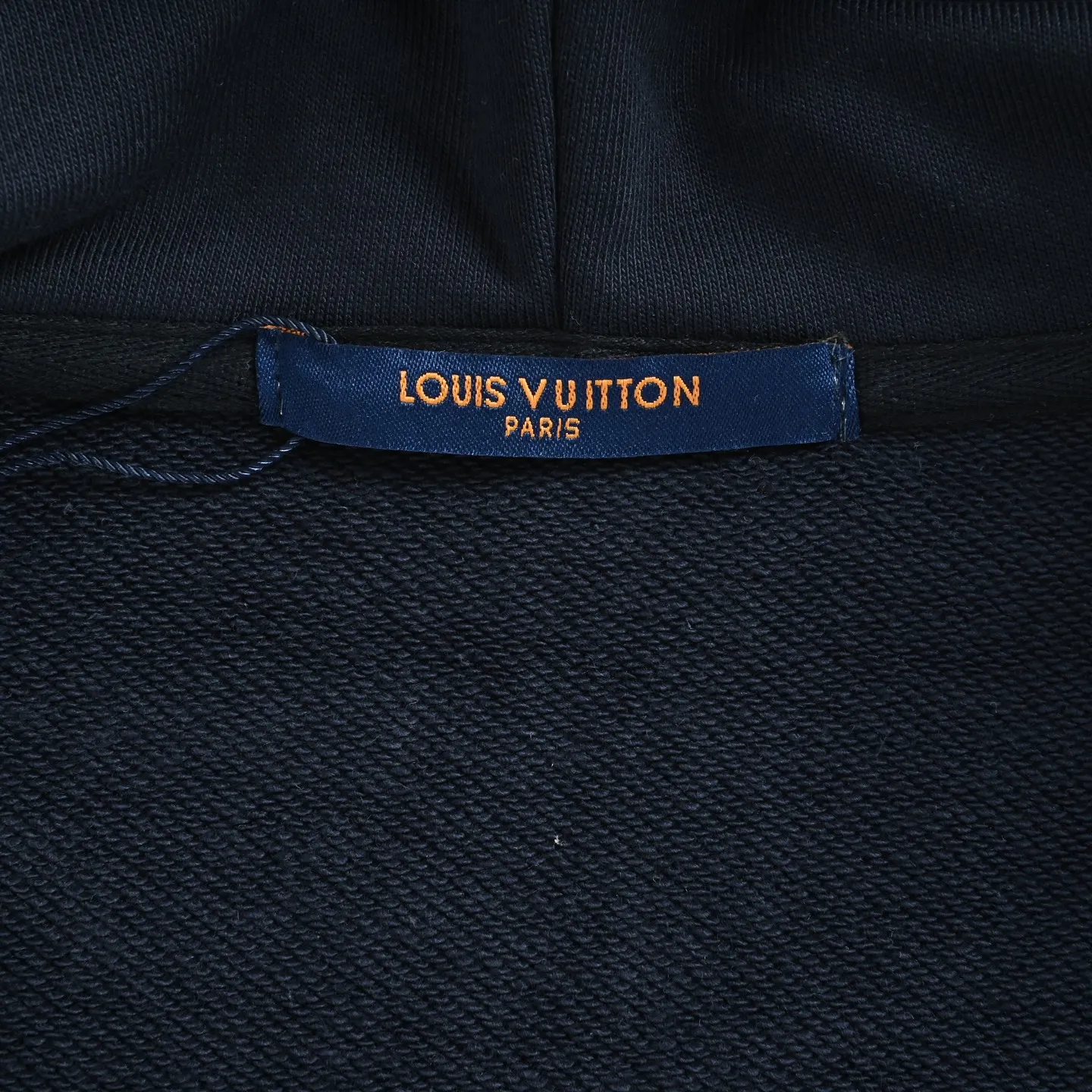 Louis Vuitton/Louis Vuitton leather logo zipper hooded jacket